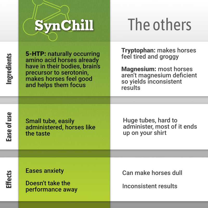 SynChill Oral Horse Calming Gel, 100% Natural & Nutritional Supplement, Lab Proven Results, Designed for Focus & Performance, Approved by Olympic Professionals & Veterinarians, Made in USA - 1 Pack 1-Pack - BeesActive Australia