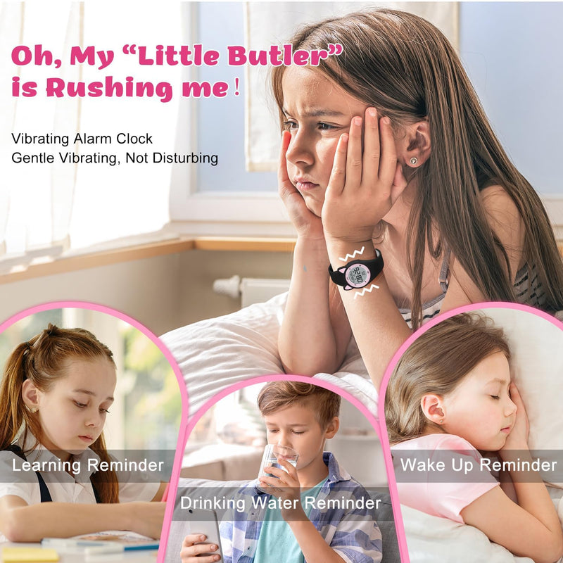 BEN NEVIS Kids Watch, Digital Watch for Boys Girls, Sport Watch with Fitness Tracker, Alarm Clock, Stopwatch, No App and Waterproof, Watch for Kids Ages 5-12 003-BlackPink