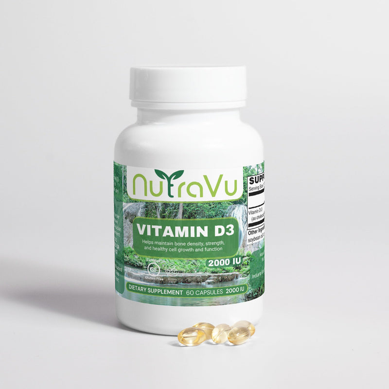 Vitamin D3 2000 IU, Bone Density and Immune Support, 100 Softgels