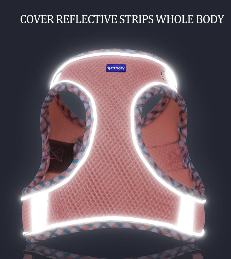 Step in Mesh Dog Harness and Leash Set Breathable Air Mesh Reflective Escape Proof Dog Harness Vest No Choke Lightweight Mesh Dog Harness XS(neck:9.5"-10.5",chest:11.5"-13.5") Purple - BeesActive Australia