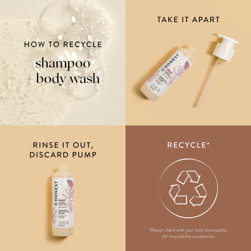 The Honest Company 2-in-1 Cleansing Shampoo + Body Wash | Gentle for Baby | Naturally Derived, Tear-free, Hypoallergenic | Sweet Almond Nourish, 10 fl oz 10 Fl Oz (Pack of 1) - BeesActive Australia
