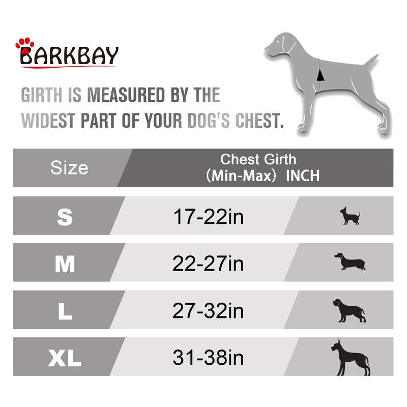 BARKBAY No Pull Dog Harness Front Clip Heavy Duty Reflective Easy Control Handle for Large Dog Walking(Black,L) Large(Chest:27-32") Black - BeesActive Australia