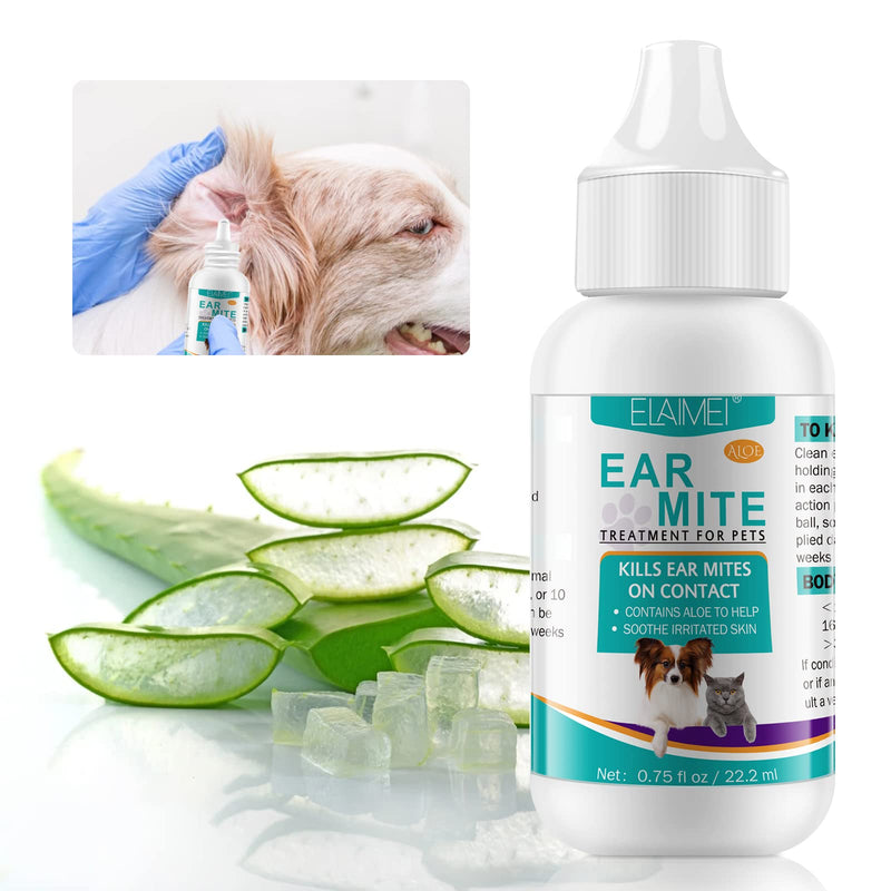 JSBNQRMZ Ear mite oil for dogs and cats 22 ml, ear drops for dogs, mite spray for dogs, gentle care for ear mites, ear drops for mites, itching in the ear, discharge, ear drops for mites, ear cleaner - BeesActive Australia