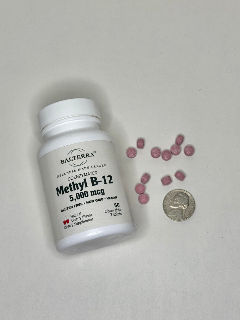 Methyl B-12 by Balterra — Energy & Nervous System Support — Methylcobalamin, 5,000 mcg, 60 Count