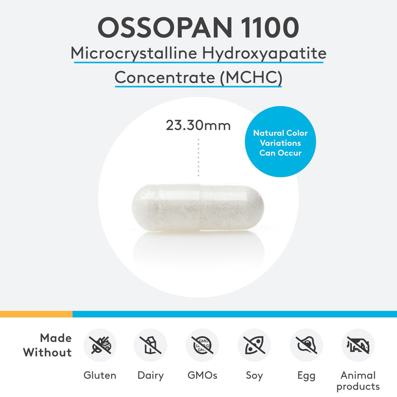 XYMOGEN Ossopan 1100, 120 Capsules | MCHC Bone Matrix Formula, Bone Metabolism and Skeletal Support, Vegetarian, Gluten-Free, and Non-GMO
