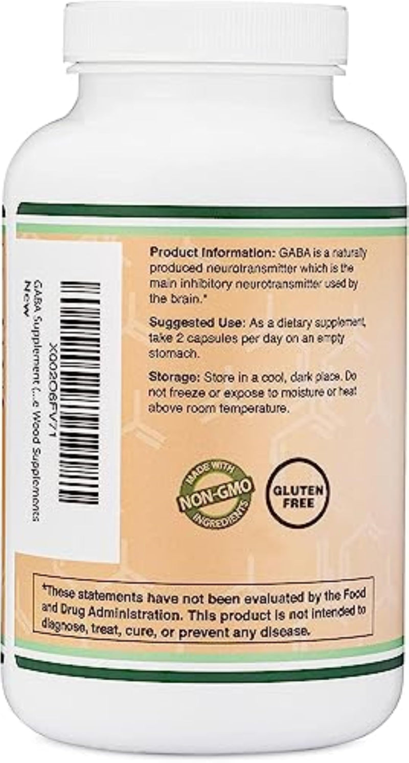 GABA 1,000mg, Calm, Relaxation + Sleep Support, Pure, 300 Capsules | Calm, Relaxation + Sleep Supplement, Pure Single-Ingredient (No Added B-6), Take Before Bed, Non-GMO, Third Party Tested 300 Count (Pack of 1)