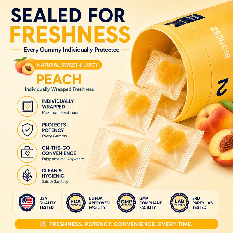 Peach8 BBL Booty Gummies for Womens Hip Butt & Curves 2x Billion Probiotics | Sugar-free vegan formula with black maca, motherwort, saw palmetto & sea kelp 4x herbal supplements, 8x Vitamins gummies 60ct 60 Count (Pack of 1)