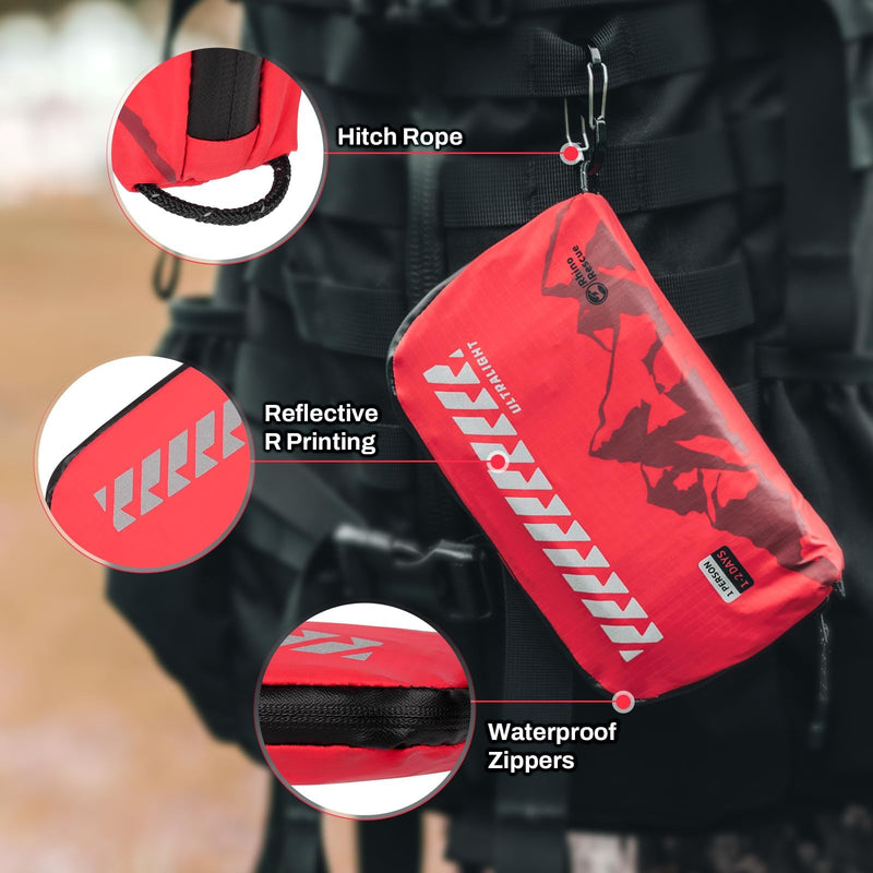RHINO RESCUE Small First Aid Kit Ultralight Water-Resistent Medical Kit for Hiking, Backpacking, Cycling, Travel, Vehicles Mini - BeesActive Australia