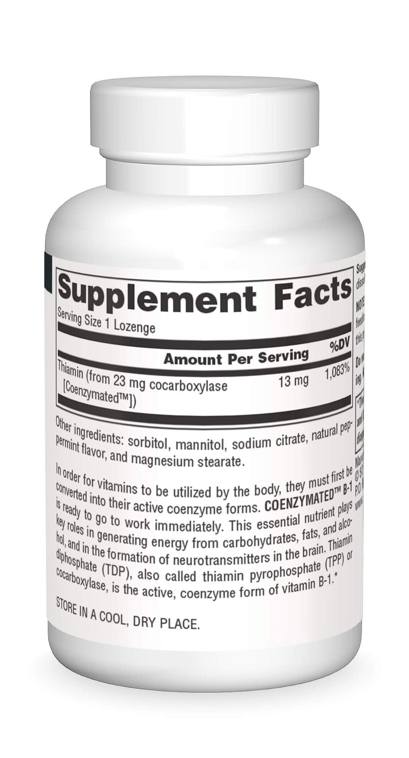 Source Naturals Coenzymated B-1, Cocarboxylase, 25 Mg, 30 Count 30 Count (Pack of 1)