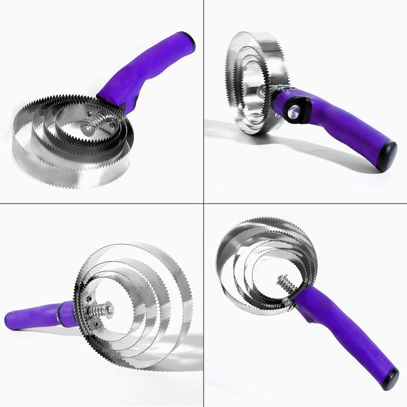 Reversible Stainless Steel Curry Comb with Soft Touch Grip (Purple) purple - BeesActive Australia