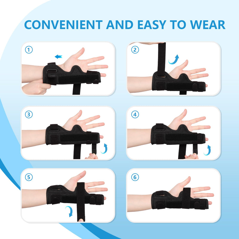 Pinky Finger Splint, Boxer Fracture Splint, Metacarpal Splint for 4th or 5th Finger, Finger Splint for Broken Finger Trigger Finger Arthritis Tendonitis,Fits for Left & Right Hand(Mesh,S/M) Mesh S/M