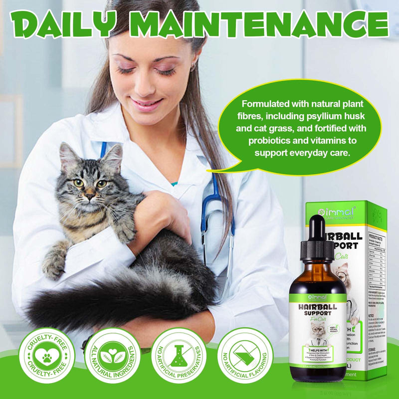 Hairball Treatment for Cats,Cat Hairball Remedy,Promotes Healthy Digestion,Eliminates & Prevents Hairballs,with Natural Ingredients & Vitamins,for All Ages & Breeds,Chicken Flavor 2fl oz
