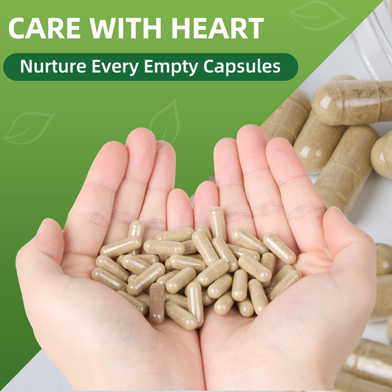 Size 2 Gelatin Empty Capsules - 1000 Count Clear Empty Pill Capsules, Fillable Empty Gel Capsule for Homemade Vitamins & Powders, Easy for DIY Supplements