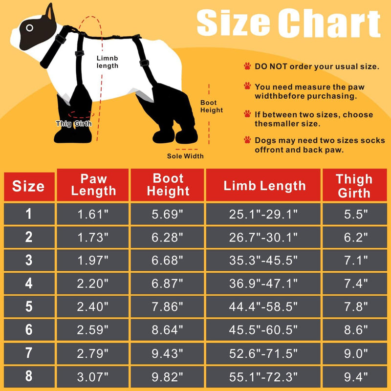 Idepet Dog Suspender Boots, Canada Pooch Tall Dog Boots Anti-Slip & Fall Waterproof Dog Shoes Leggings, Adjustable Suspender Boots for Dogs Winter Snow Rain Hiking Paws Protector(Black, 4) Black - BeesActive Australia