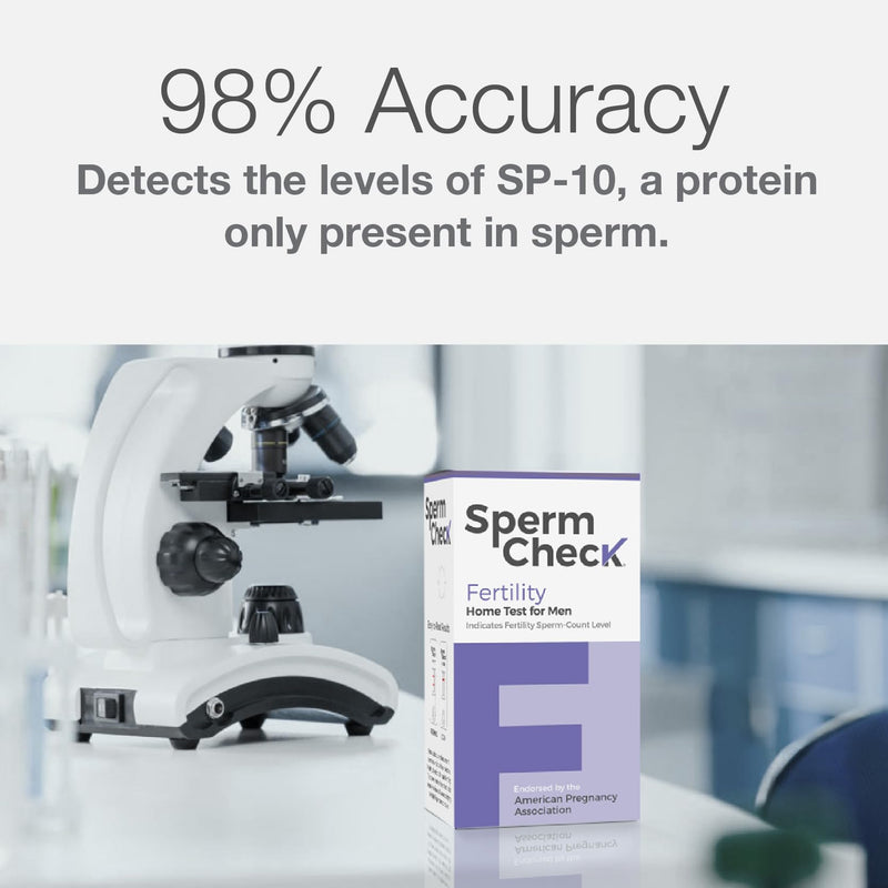SpermCheck Fertility Sperm Count Test for Men, at Home Sperm Test, Easy to Read Results, Over 98% Accurate 1 Count (Pack of 1)