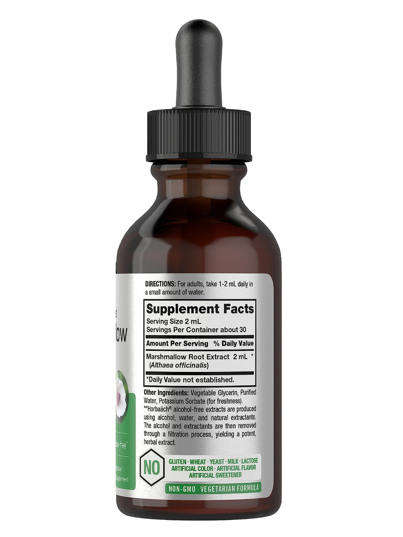 Horb√§ach Marshmallow Root Extract Tincture | 2 fl oz | Althaea Officinalis Liquid | Alcohol Free | Vegetarian, Non-GMO & Gluten Free