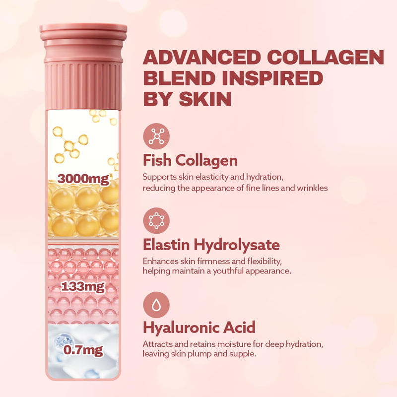ILO Liquid Collagen Drink, 3000mg Type 1 Marine Collagen, 14 Bottles | 500 Dalton orange shots with biotin, ceramide, hyaluronic acid, vitamin C & Beau-mino Complex - no powder, no fishy taste 0.85 Fl Oz (Pack of 14)