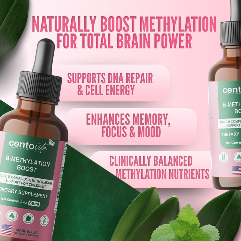 B-Methylation Boost: Liquid B Complex and Methylation Support for Children – Nutritional Supplement for Healthy Growth and Development – Natural Berry Flavor – 60 Servings (2 fl oz)