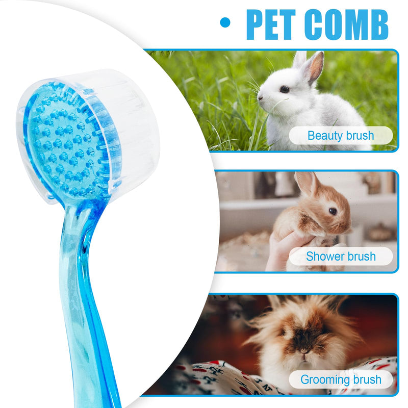 3 Pck Hamster Bath Brush, Reptile Cleaning Supplies,Massage Combs for Hedgehog Turtle blue - BeesActive Australia
