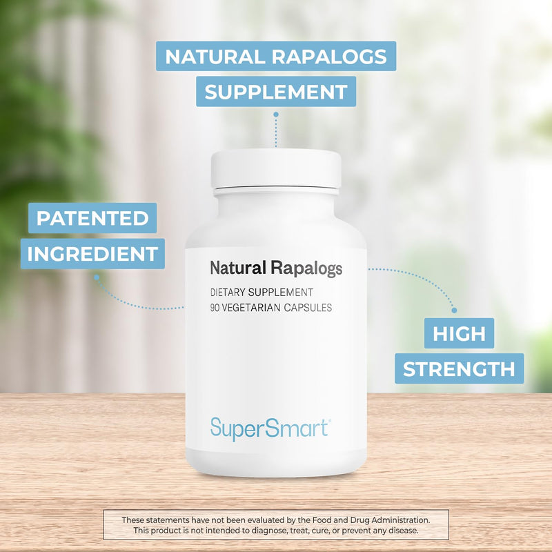 Supersmart - Natural Rapalogs (Advanced Formula) - with EGCg, Fisetin, Trans-resveratrol, Salicin, Curcumin Phytosome | Non-GMO & Gluten Free - 90 Vegetarian Capsules