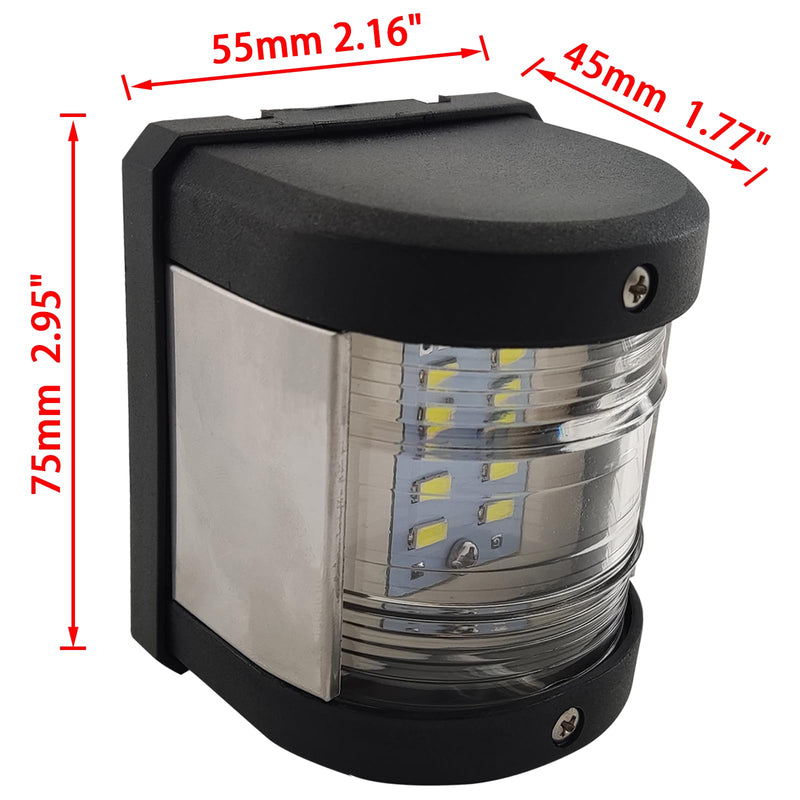 Marine Boat LED Navigation Light Green Starboard,Red Port Side,White Stern 3Pcs Black ABS Waterproof IP66 - BeesActive Australia