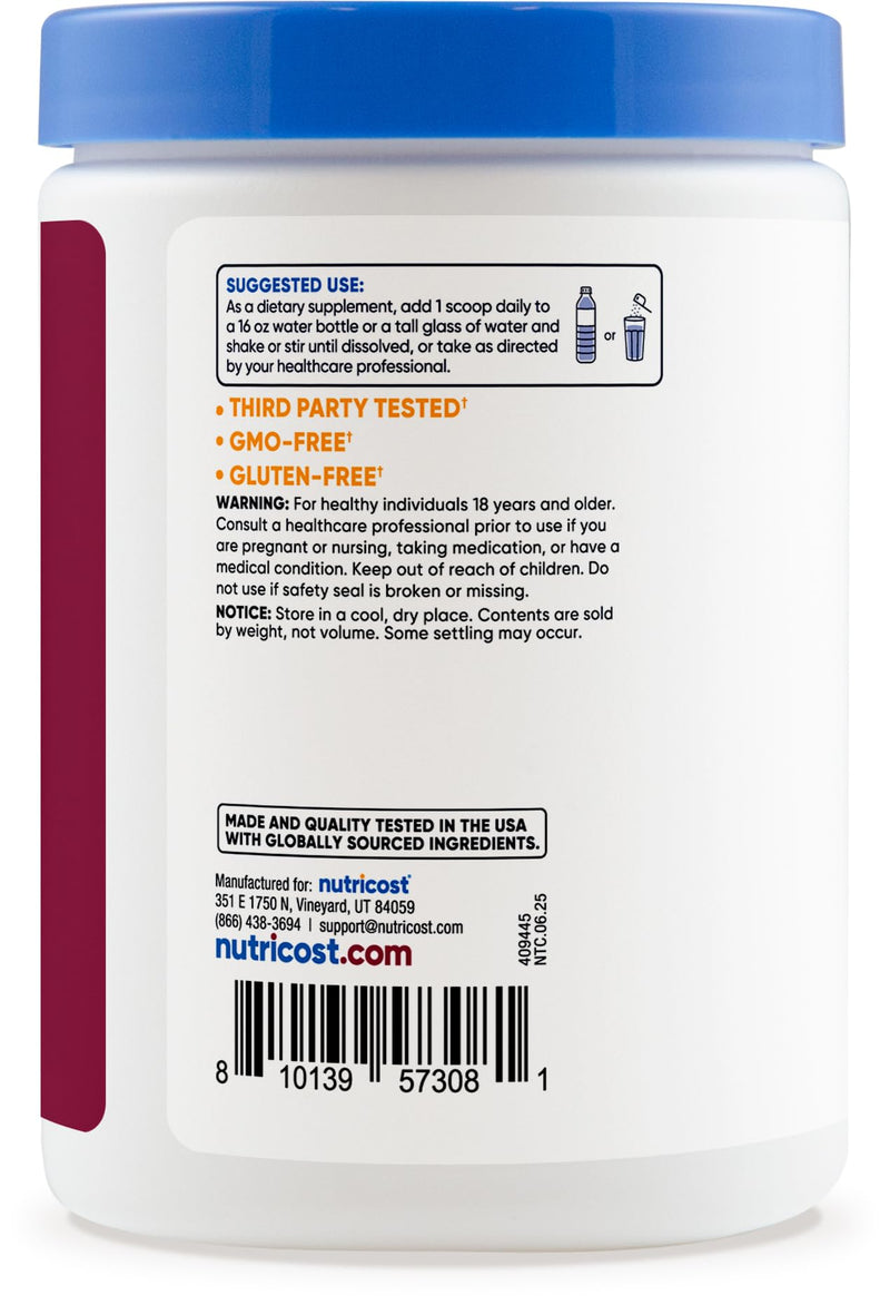 Nutricost Electrolyte Complex Powder (Grape) 60 Servings | Hydration Supplement Drink Mix with Vitamins and Minerals Grape 8.4 Ounce (Pack of 1)