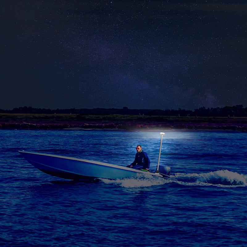 Stern Light Boat Anchor Light Marine Navigation lights All Round White LED USCG 2 NM Removable 2 Pin Plug in Base 12 Volts 22 Inches - BeesActive Australia