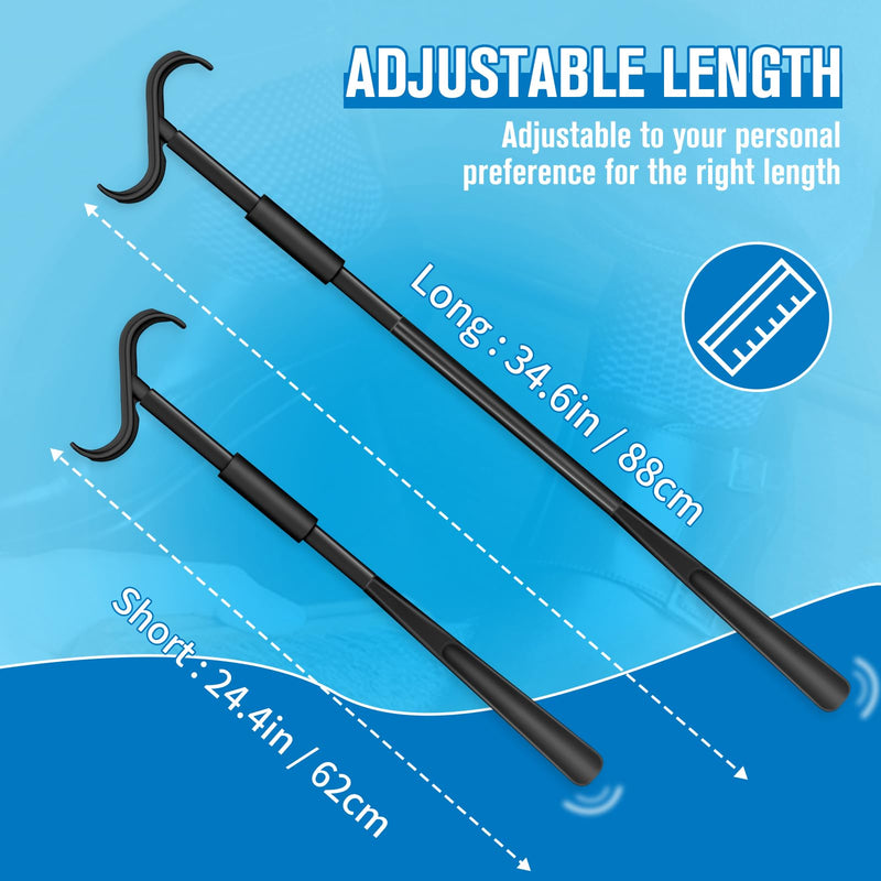 2X Dressing Stick Shoe Horn Remover Tool Black and 1x Claw for Scratching Back - BeesActive Australia