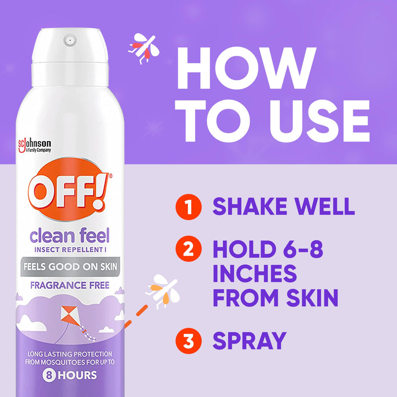 OFF! Clean Feel Insect Repellent Aerosol with 20% Picaridin, Bug Spray with Long Lasting Protection from Mosquitoes, Feels Good on Skin, 7.5 oz - BeesActive Australia