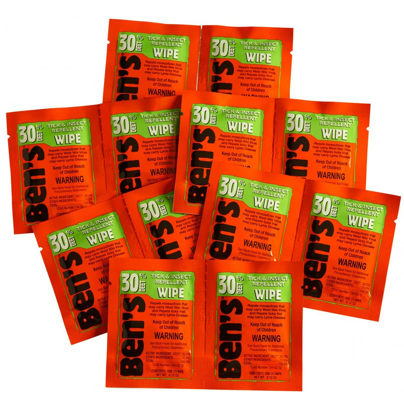 Ben's 30 Deet Mosquito Tick Insect & Bug Repellent Field Wipes - 24 Pack