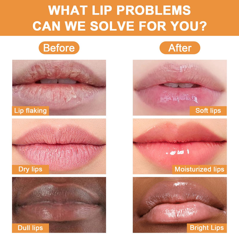 3PCS Turmeric Lip Scrub & Balm Set with Brush for Dark Lips, Nourishing Lip Care, Moisturizing Natural Formula, Removes Lip Dullness, Repairs Dry, Chapped Lips 0.01 Ounce (Pack of 3)