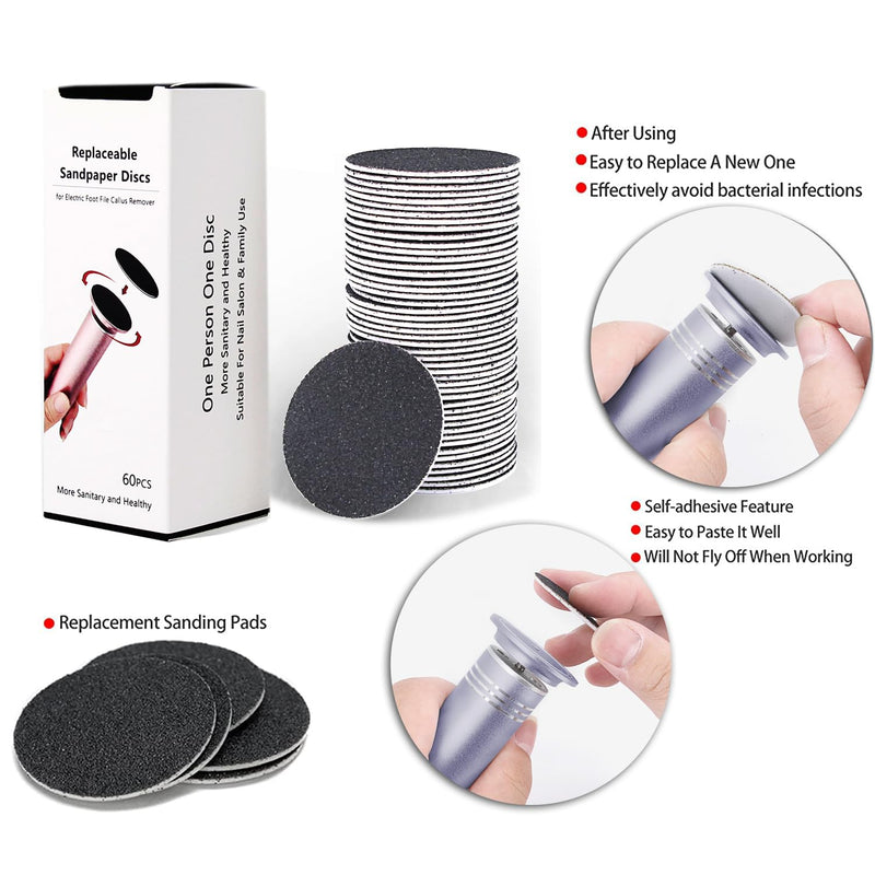 Upgraded Electric Callus Remover for Feet 1200rpm, Adjustable Speed Professional Electric Foot Sander Foot Filer Women Men Pedicure Tools for Feet Callus Remover, FCR-2 Gray 2nd Gen Gray - BeesActive Australia