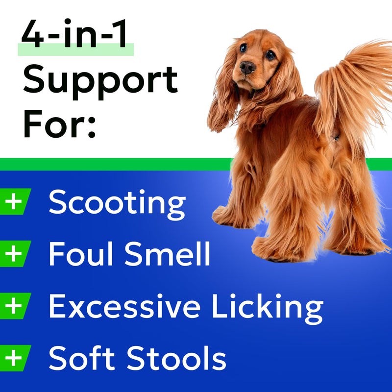 BARK&Spark Gland Guard - Anal Gland Support - Scoot Treatment - Prebiotics & Digestive Enzymes Supplement for Dogs Digestion & Gut Health. Proprietary Blend: Beet, Psyllium, Dandelion & Pumpkin 120Ct Bacon - PawsPlanet Australia