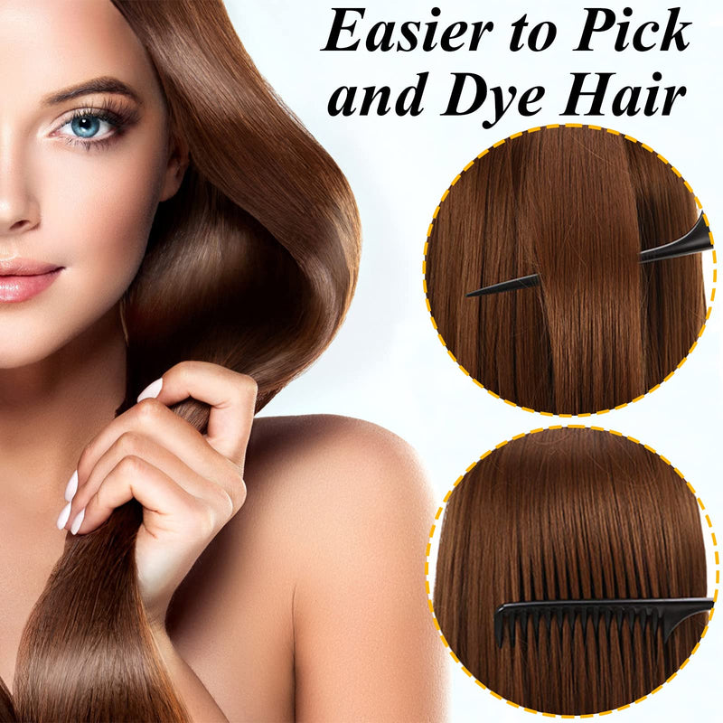 2Packs Wide Tooth Comb Rat Tail Combs for Wet Curly Hair, Premium Detangling Hair Brush Shower Comb, Anti Static Heat Resistant Teasing Combs Styling Comb Set for Women Men, Fit for All Kinds of Hair 2-Pack Tail Combs - BeesActive Australia