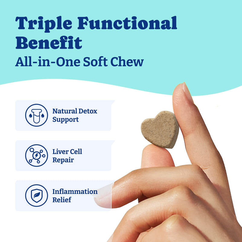 Dog Eye and Liver Wellness Bundle – Vision Support Chews with Antioxidants and Omega-3s Plus Milk Thistle Liver Detox Chews with NAC and Curcumin – Natural Daily Health Support for Dogs of All Breeds