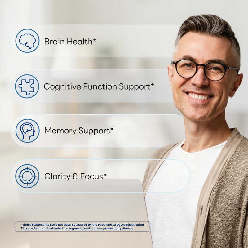 Vitamin World Phosphatidylserine 300mg w/DHA & Ginkgo Biloba, 90 Softgels | 50% Standardized PS, Supports Brain Health, Cognitive Function, Memory & Focus, Neuroclear Gold Made with Non-GMO Soy