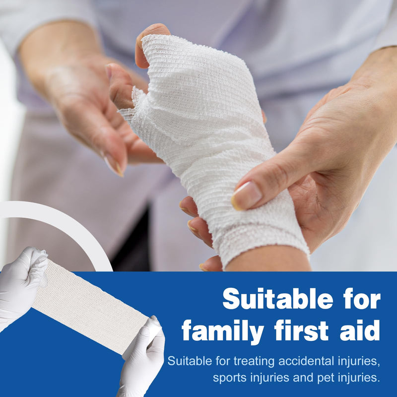 AZEN 50 Pack Gauze Rolls Bandages, 3 in x 4.1 Yards, Premium Medical Supplies & First Aid Supplies, Bandage Wrap Vet Wrap B-50p - BeesActive Australia