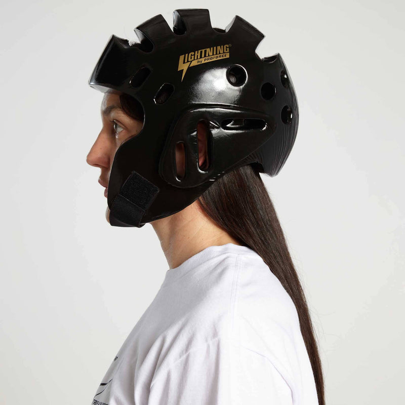 Pro Force Lightning Sparring Headgear - Black - XX-Large
