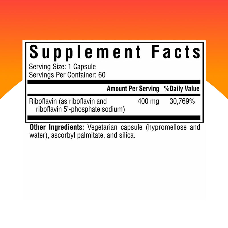 Seeking Health Riboflavin - Vitamin B2 Supplement for Methylation Support - Support Homocysteine Metabolism with Antioxidant Ingredients - 400 mg, 60 Capsules