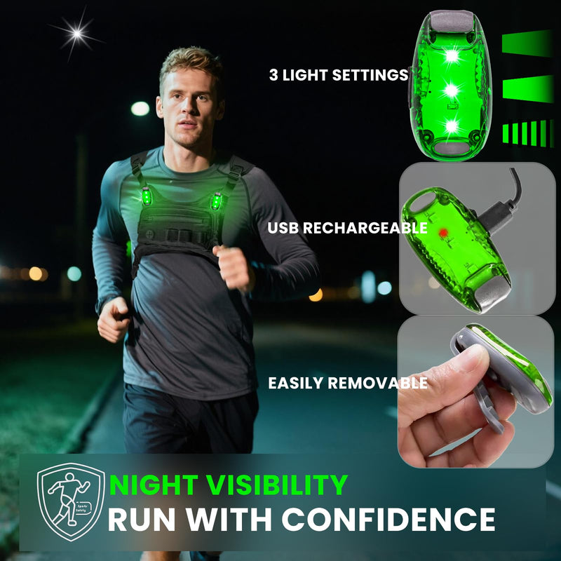 2025 Running Chest Pack,Running Phone Holder With Extra Storage,Led Light Chest Vest For Man Runner,Cycling,Motorcycle,Workouts