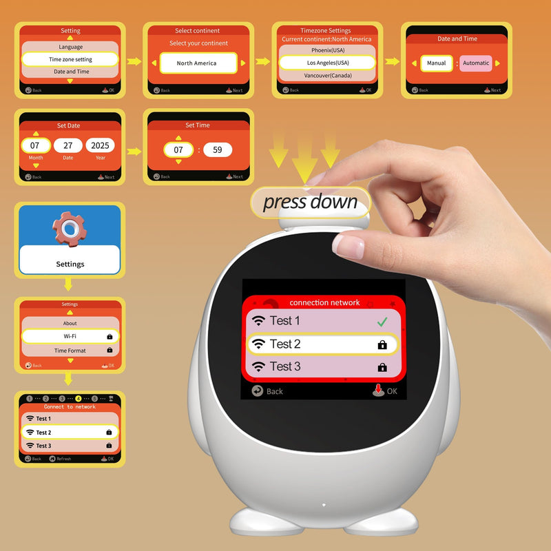 Kids Intelligent AI Alarm Clock, Ok to Wake Clock for Kids, Sleep Trainer Clock for Toddler, Adorable Digital Alarm Clock, AI Voice Clock with Chat, Time Management Gift for Children