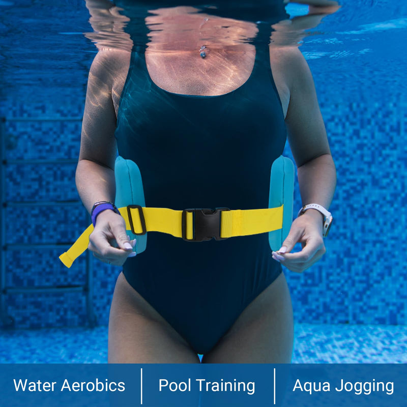 UCEDER Swim Belt,Adjustable Flotation Belt,Water Aerobics Belt with Zippered Pocket,3-Section EPE Swimming Buoyancy Belt,Pool Exercise Equipment for Cross Training, Aqua Jogging Large Adult