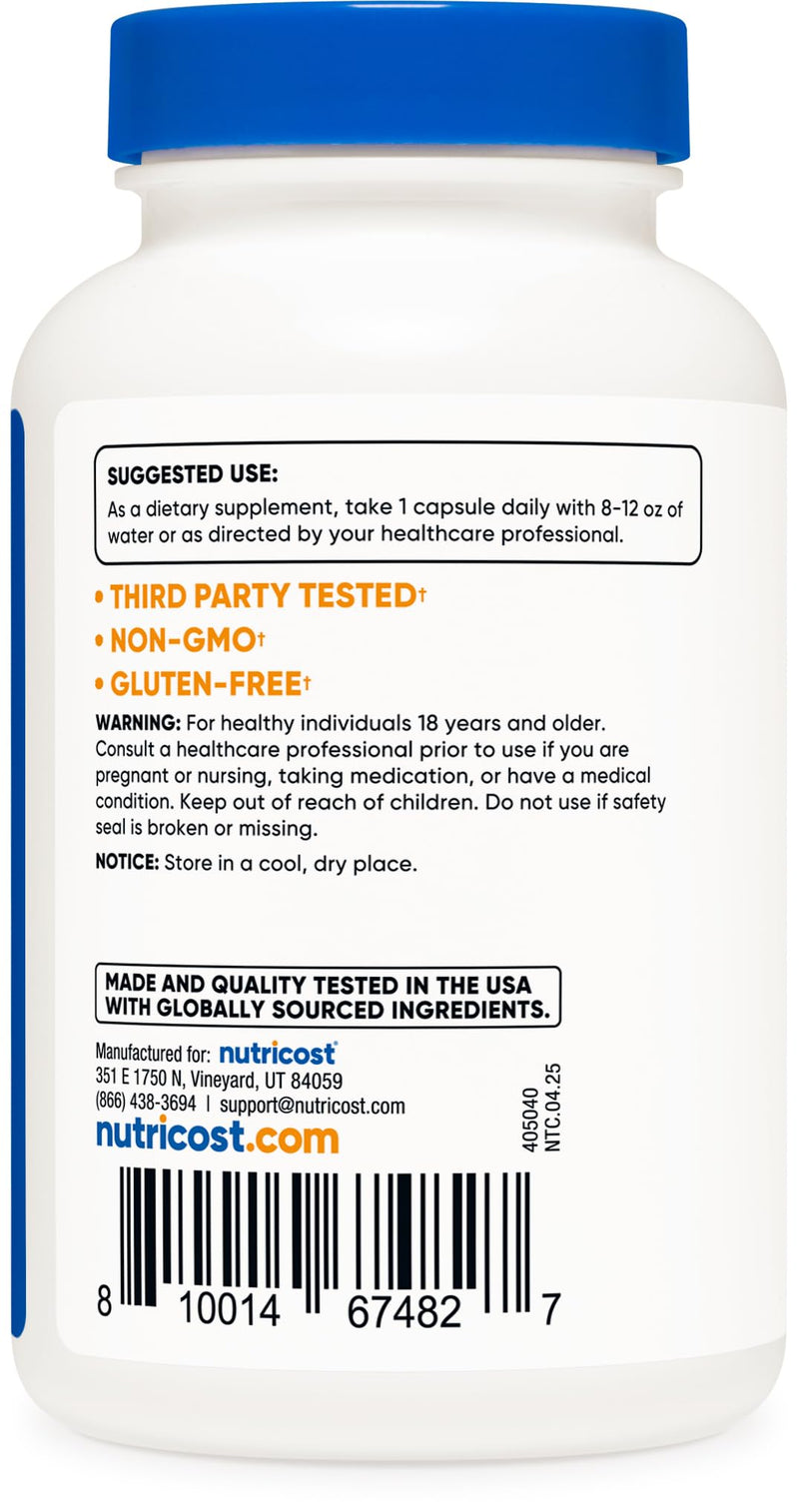 Nutricost Vitamin B6 (Pyridoxine HCl) 25mg, 240 Capsules, Gluten Free | GMO-Free, Vegetarian Friendly