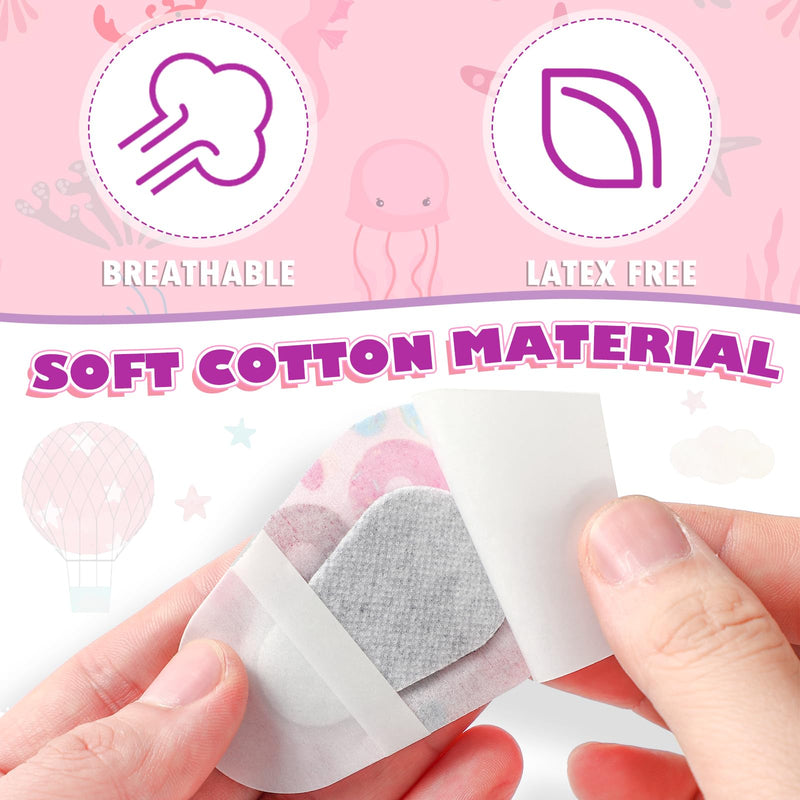 Panelee 60 Pcs Adhesive Eye Patches for Kids Girls Toddler Eye Patches Bulk Breathable Material, Light Blocking Cotton Colorful and Fun Designs Adhesive Bandages for Girls, 12 Styles - BeesActive Australia