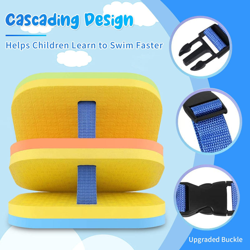 VSATEN Back Float, Swim Belt Bubble Adjustable Layers Thicken Split Foam Learning Safety Training Board Pool Floaties for Kids Toddlers Swimming Beginners Floats Swim Lessons Equipment For 60lb-100lb - BeesActive Australia