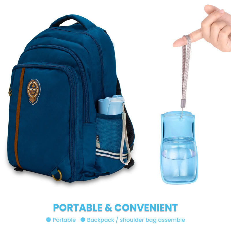 Foldable Dog Water Bottle - Portable Dog Water Dispenser | Leak Proof & Food Grade Plastic Dog Travel Water Bottle | Pet Water Bottle for Dog Cat Outdoor Walking Hiking Travel（Sky Blue） Sky Blue 12oz - BeesActive Australia