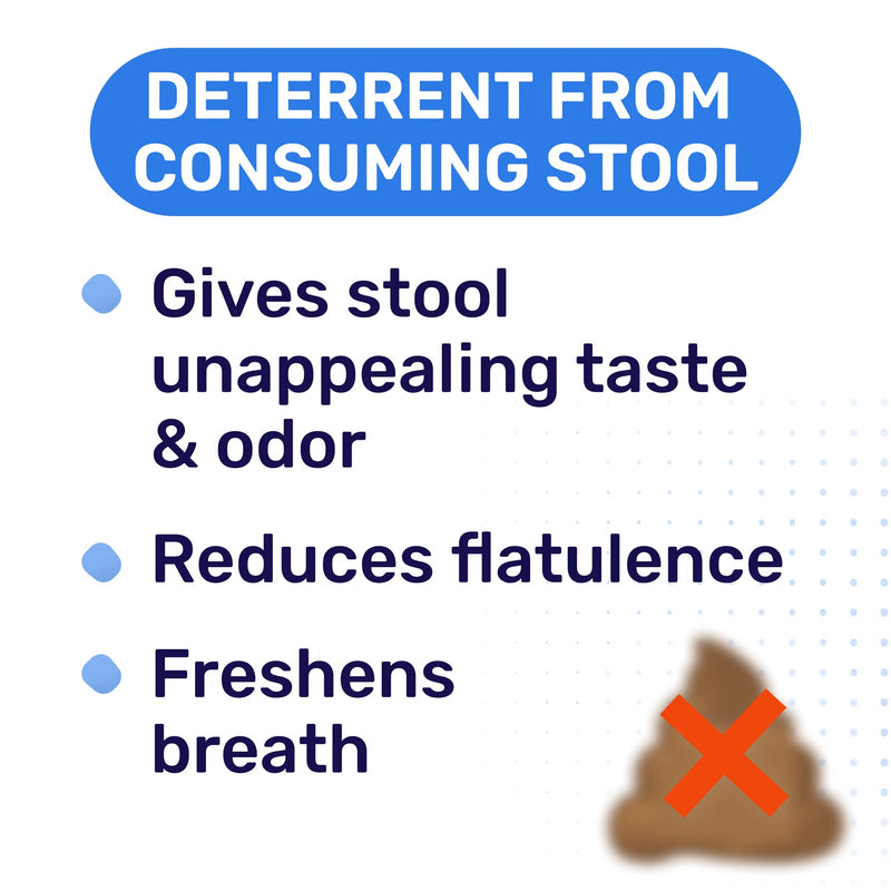 PAWFECTCHEW No Poop Eating for Dogs - Stop and Prevent Coprophagia - Dog Poop Eating Deterrent & Prevention - Digestive Enzymes + Probiotics for Gut Health - Breath Freshener - 120 Chews