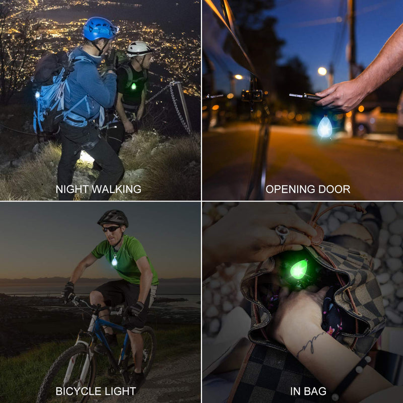 Novkin Rechargeable 2 Pack Dog Light, Waterproof LED Dog Collar Light Attach to Collar, Leash or Harness，Safety Light for Night Hiking, Camping White Orange - BeesActive Australia