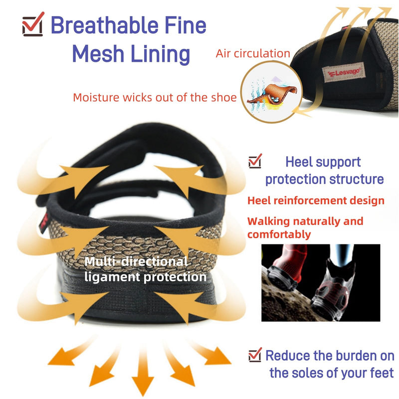 Extra Wide Diabetic Foot Shoes,Unisex for Swollen Feet,Adjustable Slippers,Men's Diabetic Sandals for Obesity,Hallux Valgus,Plantar Fasciitis,Arthritis,Black 10 Black - BeesActive Australia