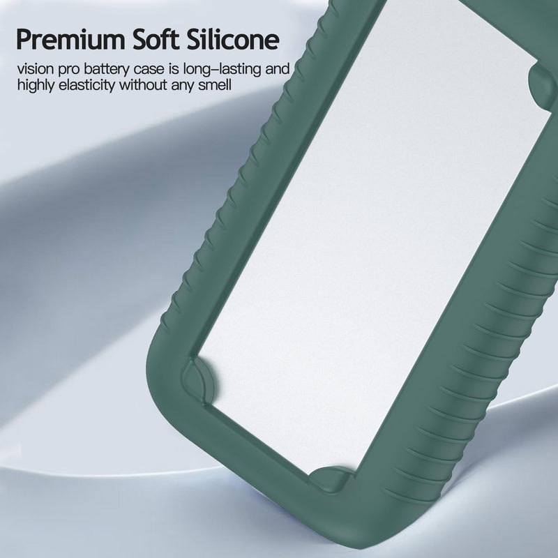 AWINNER Compatible for Apple Vision Pro Battery Case, Silicone Protective Cover, Anti-Scratch, Fall-Proof, Soft Case (Green) Green - BeesActive Australia